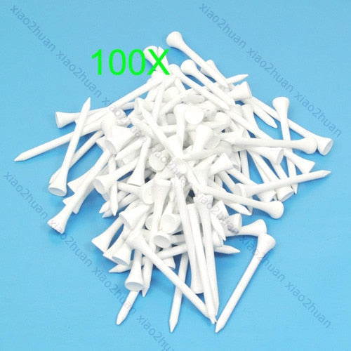 White Wood Tees 100pcs 70mm