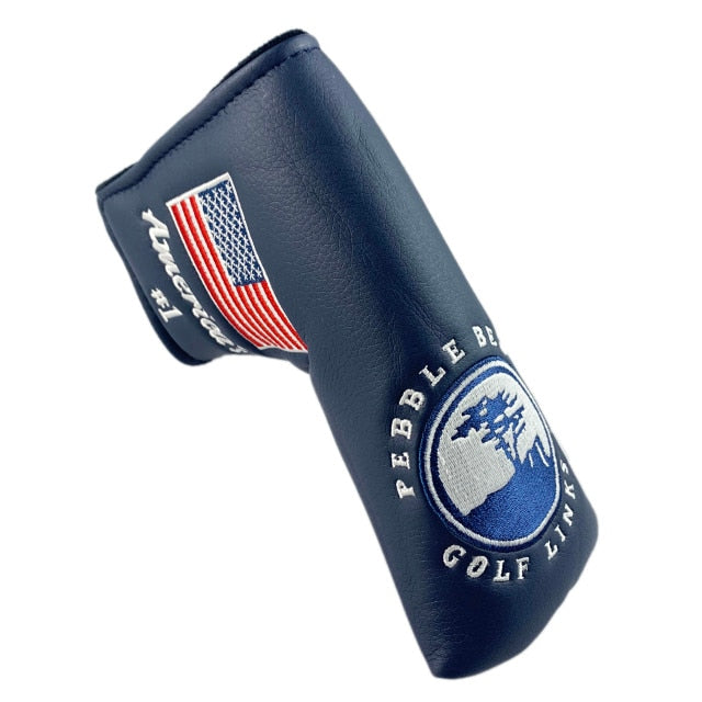 Pebble Beach Leather/Waterproof Mallet Putter Covers