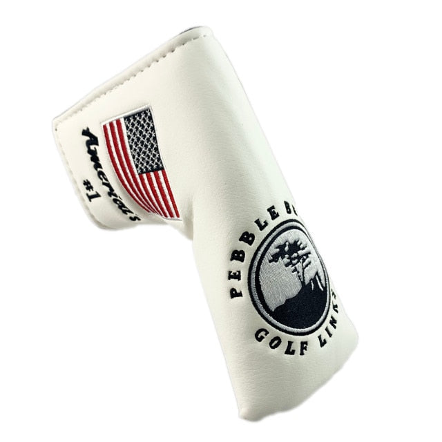 Pebble Beach Leather/Waterproof Mallet Putter Covers
