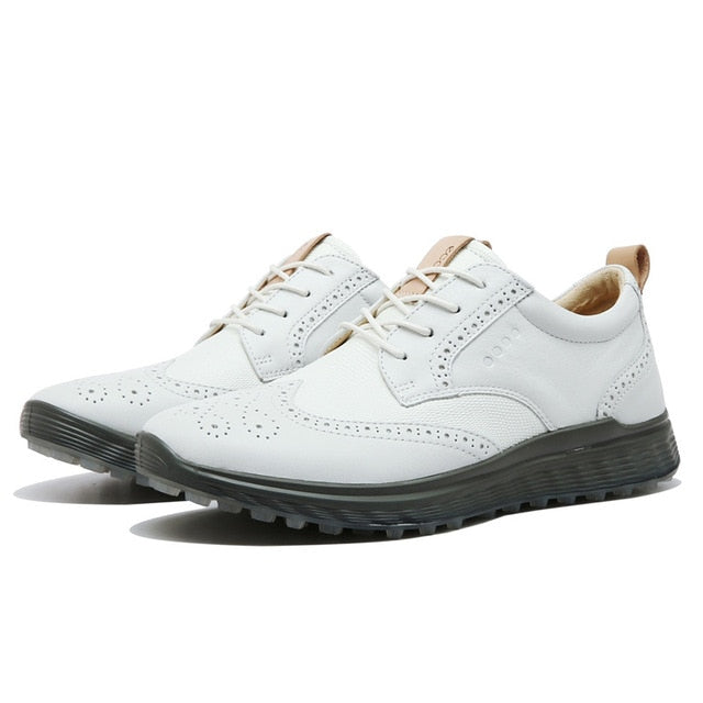 Ecco Genuine White Leather Golf Shoes